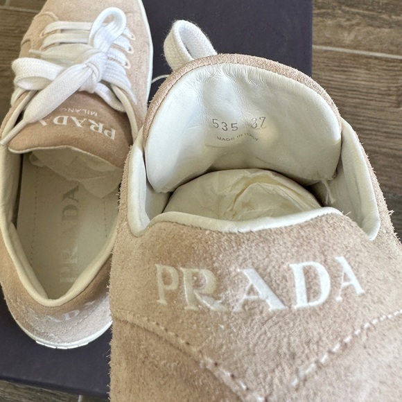Like New Prada Suede Sneakers in Soft Pink - Women’s Size 37 (US 7) 💕 - Picture 5 of 7